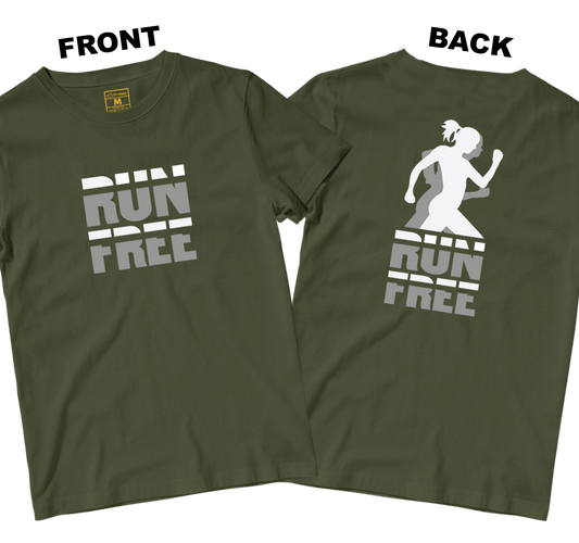 Drifit Shirt: Run Free (Front and Back)