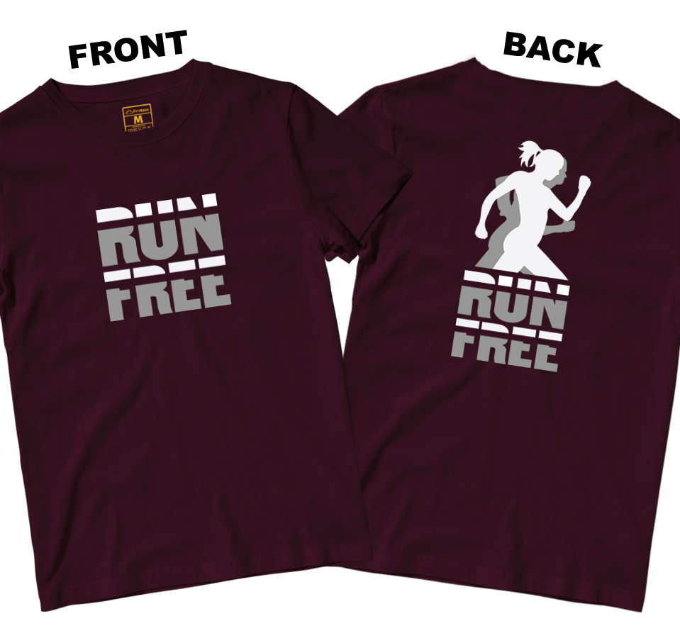 Drifit Shirt: Run Free (Front and Back)