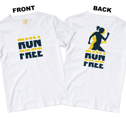 Drifit Shirt: Run Free (Front and Back)