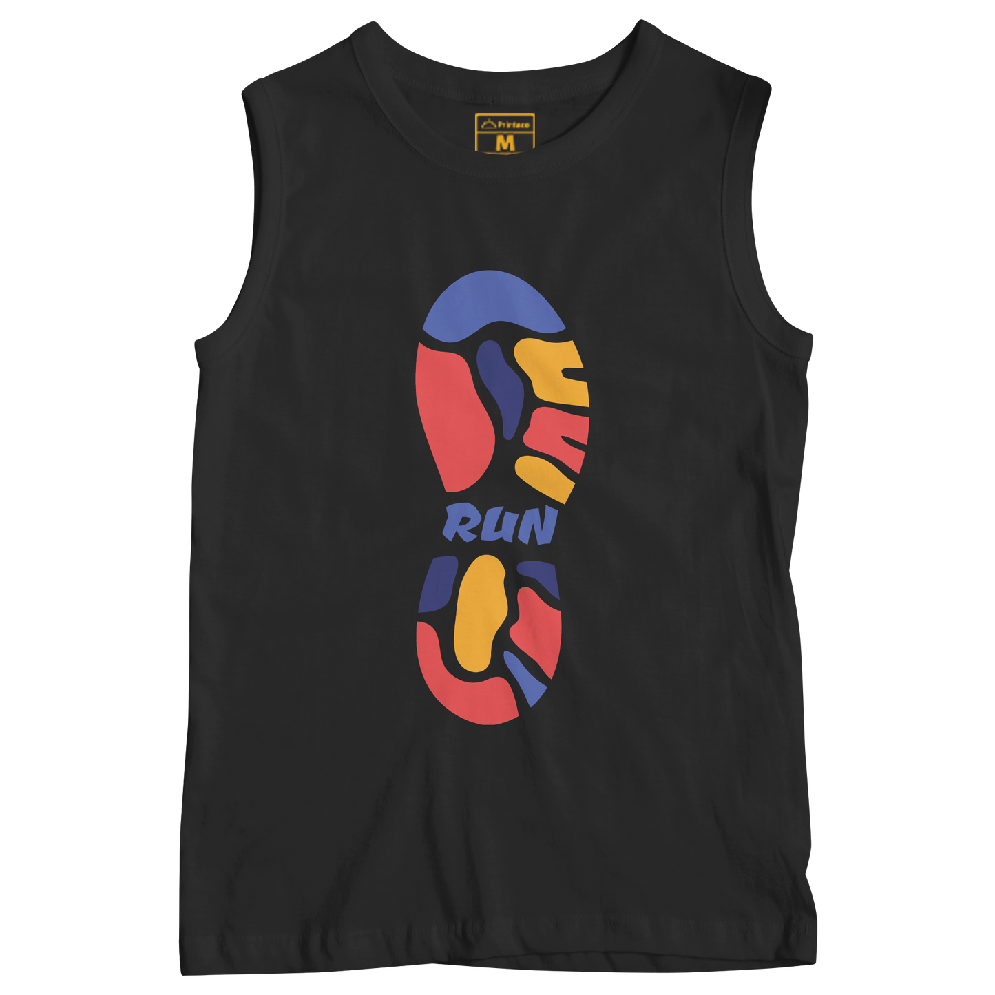 Sleeveless Drifit Shirt: Run Shoe Print