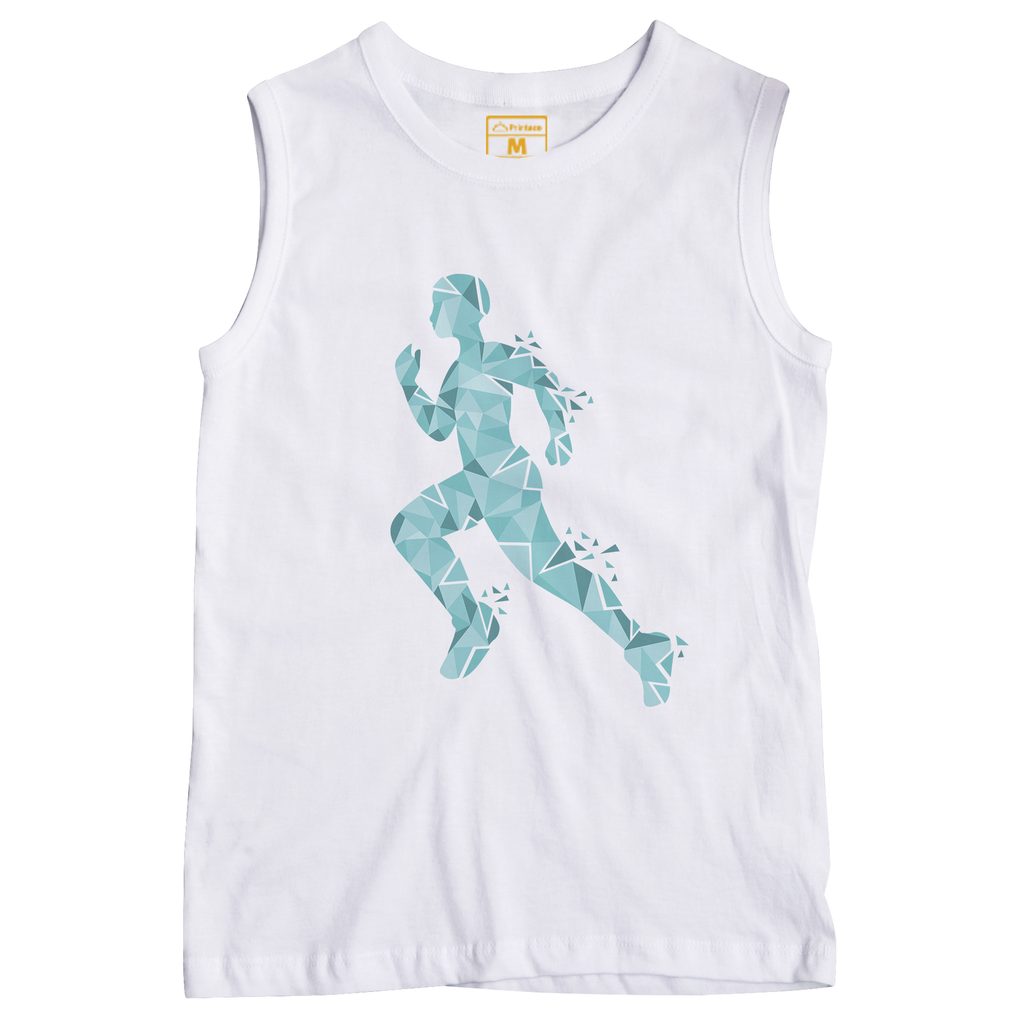 Sleeveless Drifit Shirt: Runner Geometric Male