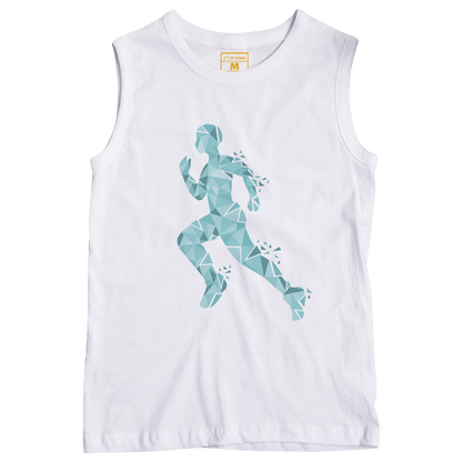 Sleeveless Drifit Shirt: Runner Geometric Male