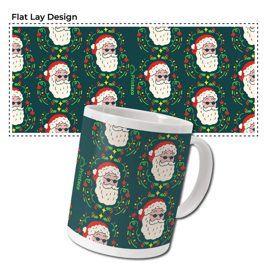 11oz Ceramic Mug: Santa