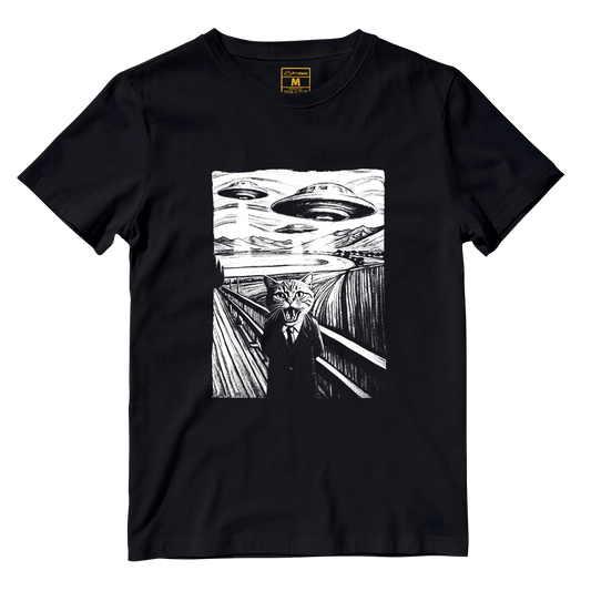 Cotton Shirt: Scared Cat