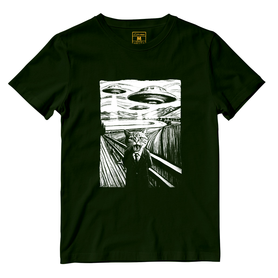 Cotton Shirt: Scared Cat