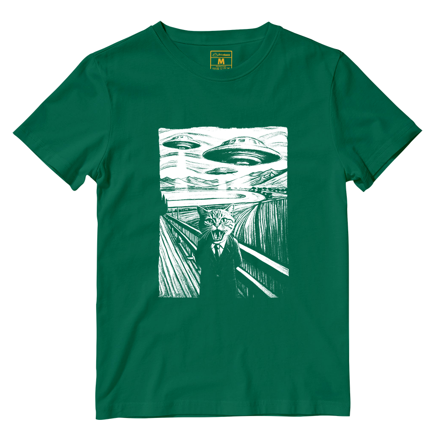 Cotton Shirt: Scared Cat