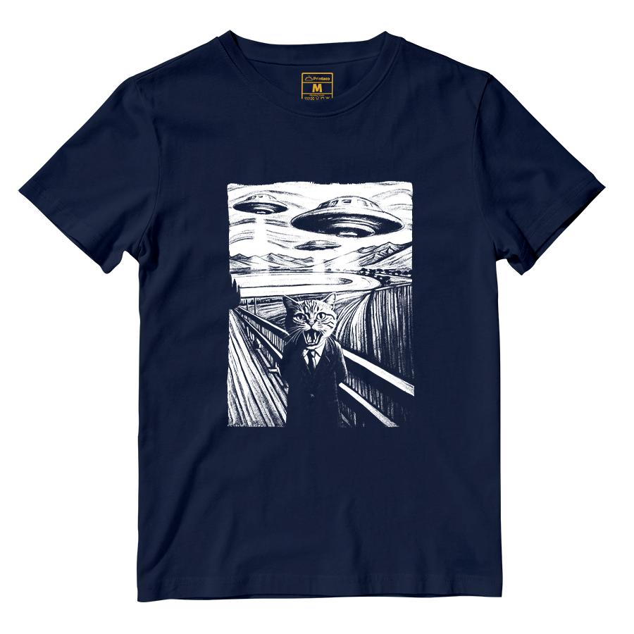 Cotton Shirt: Scared Cat