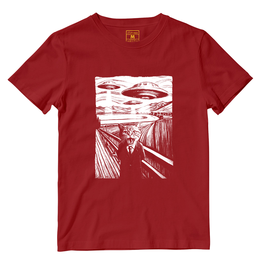 Cotton Shirt: Scared Cat