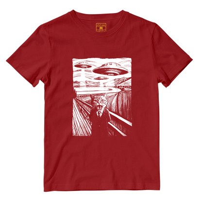 Cotton Shirt: Scared Cat