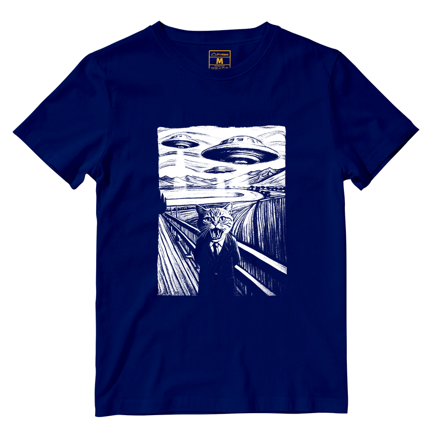 Cotton Shirt: Scared Cat