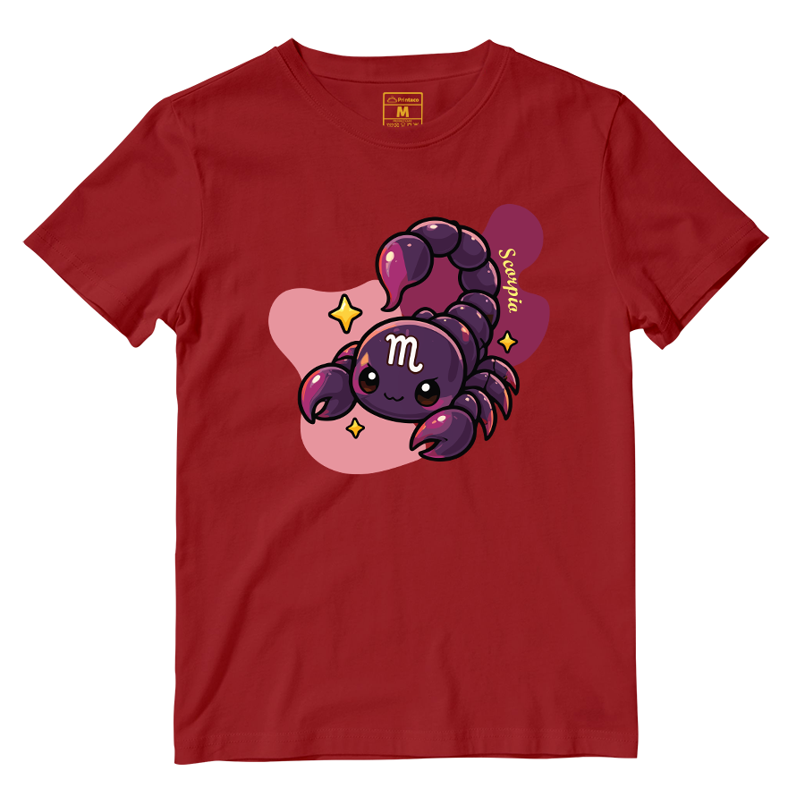 Cotton Shirt: Scorpio Cartoon