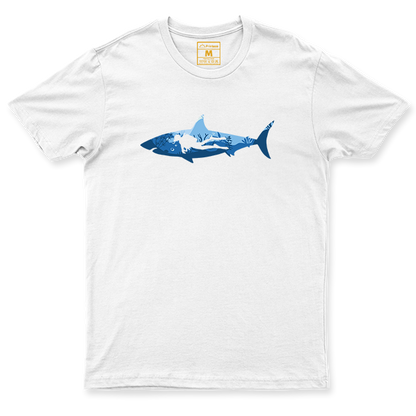 Drifit Shirt: Shark Scuba Diver