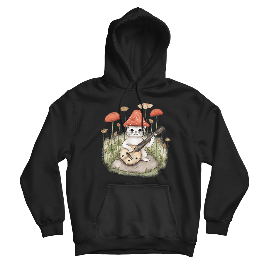 Shroom Hat Cat Hoodie