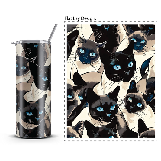 20oz. Slim Tumbler: Siamese