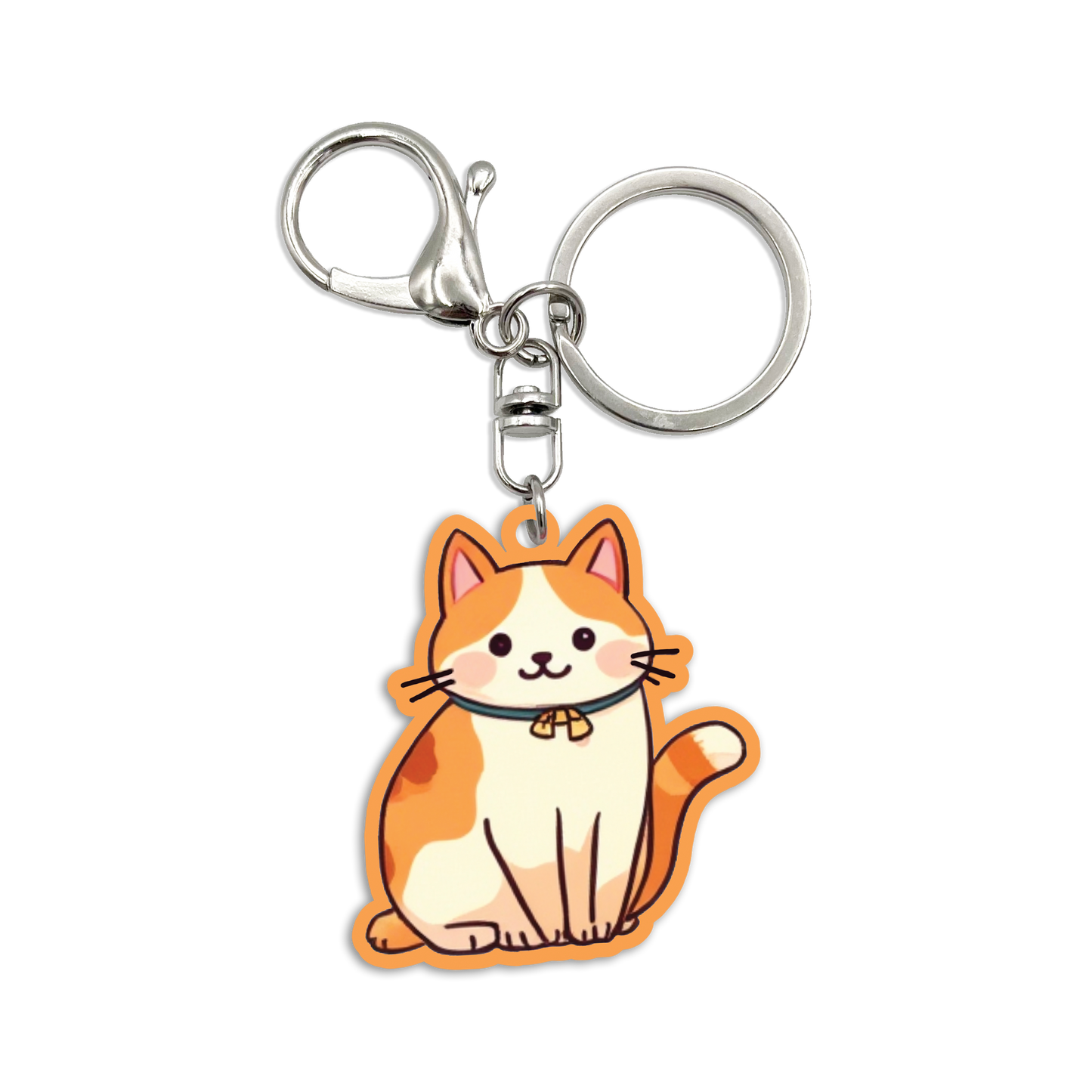 Acrylic Bag Charm: Sitting Cat