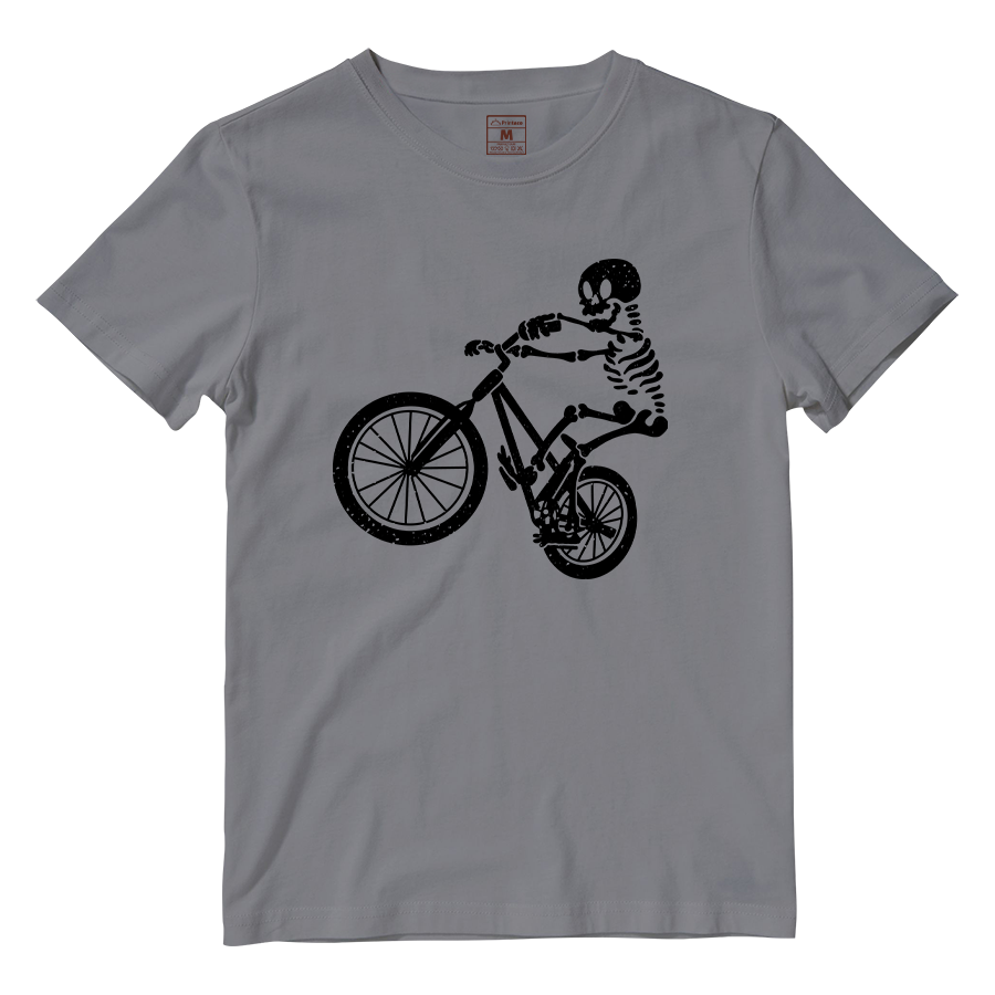 Cotton Shirt: Skeleton Cyclist