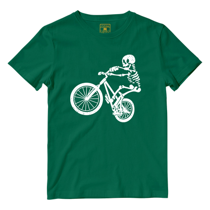 Cotton Shirt: Skeleton Cyclist