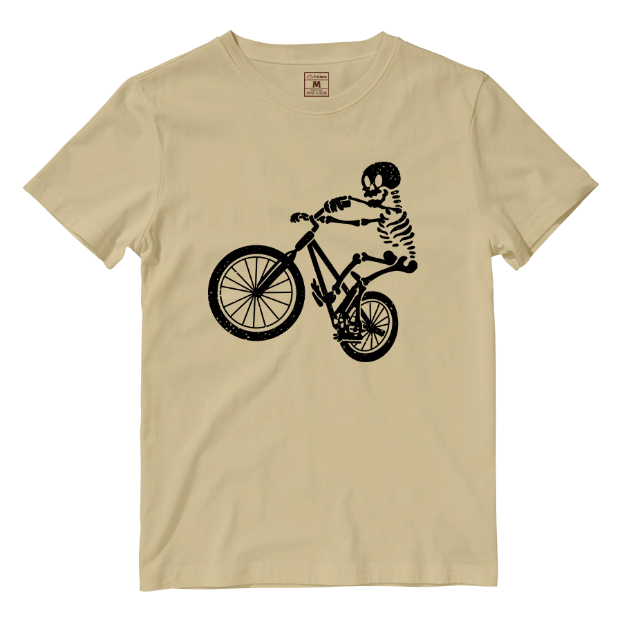 Cotton Shirt: Skeleton Cyclist