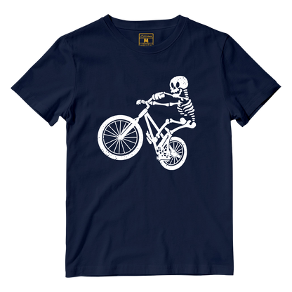 Cotton Shirt: Skeleton Cyclist