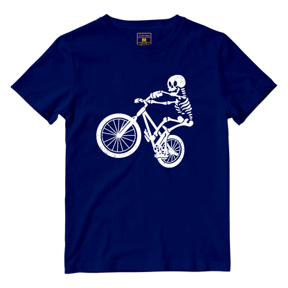 Cotton Shirt: Skeleton Cyclist