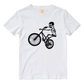 Cotton Shirt: Skeleton Cyclist