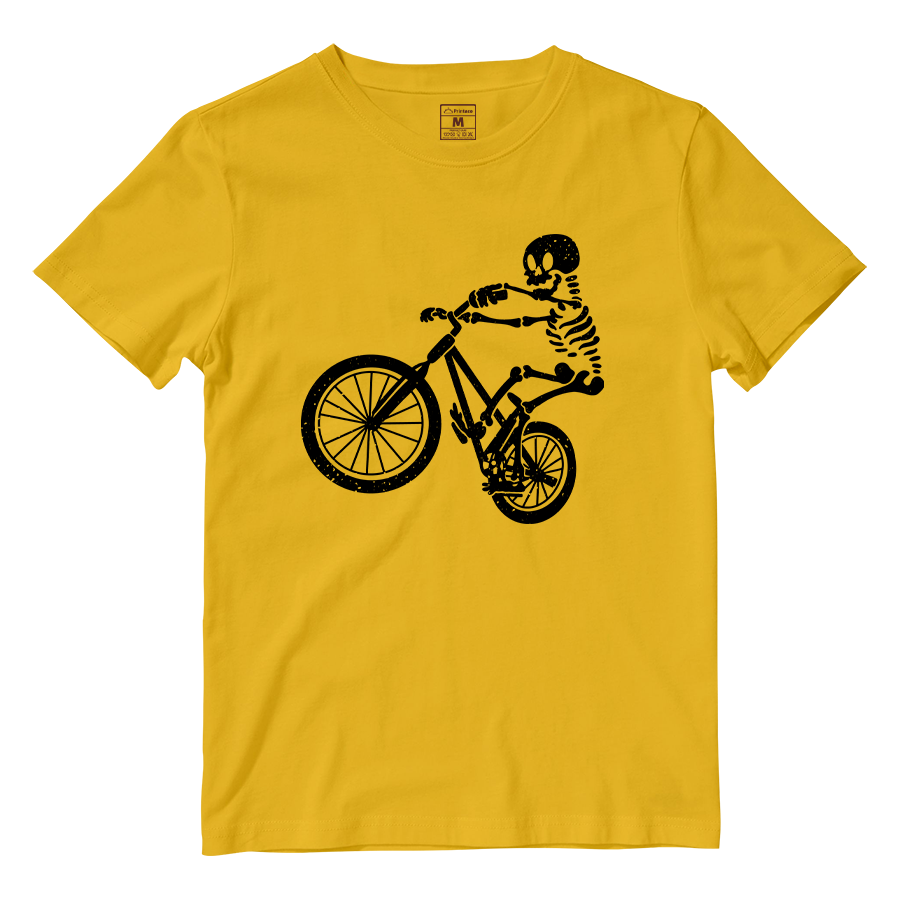 Cotton Shirt: Skeleton Cyclist