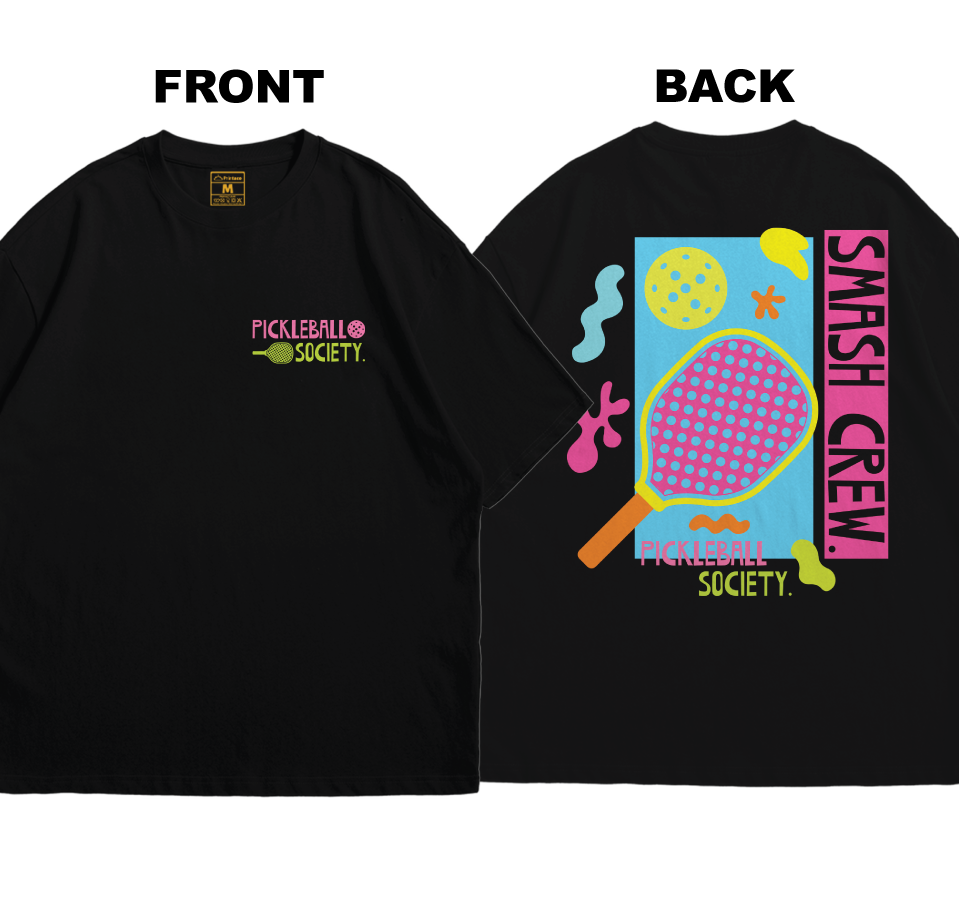 Premium Oversized Cotton Shirt: Smash Crew (Front and Back)