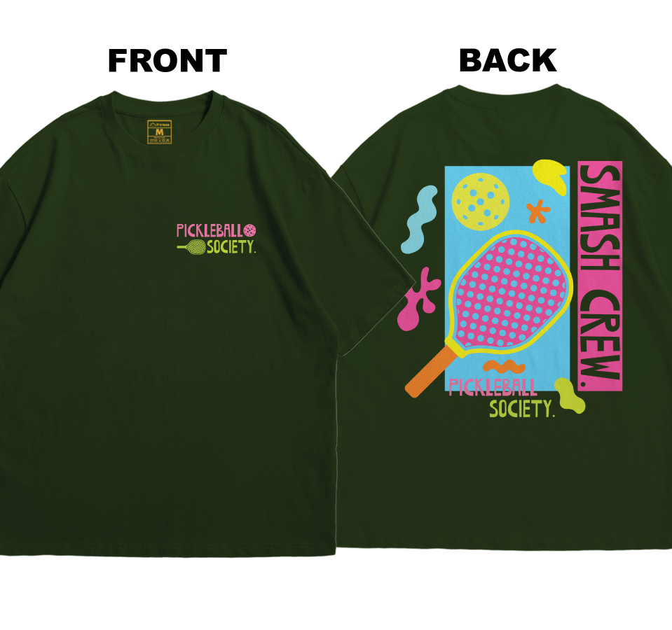 Premium Oversized Cotton Shirt: Smash Crew (Front and Back)