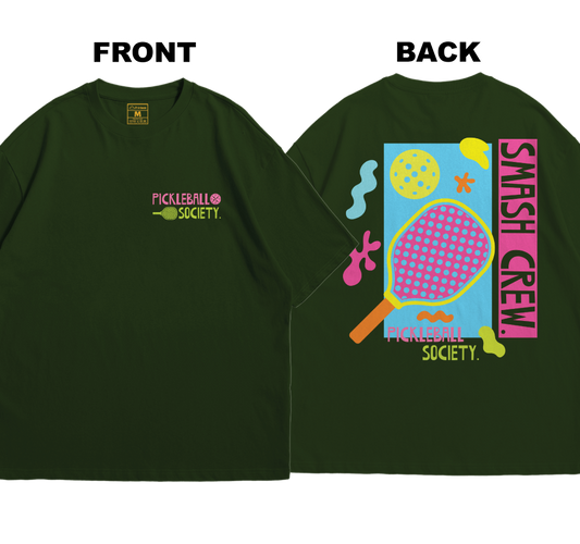 Premium Oversized Cotton Shirt: Smash Crew (Front and Back)