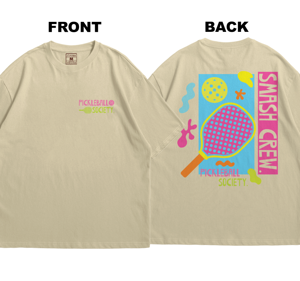 Premium Oversized Cotton Shirt: Smash Crew (Front and Back)