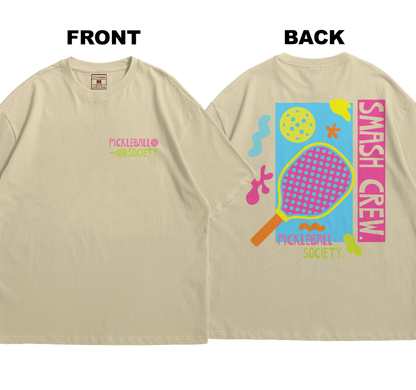 Premium Oversized Cotton Shirt: Smash Crew (Front and Back)