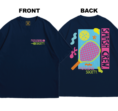 Premium Oversized Cotton Shirt: Smash Crew (Front and Back)