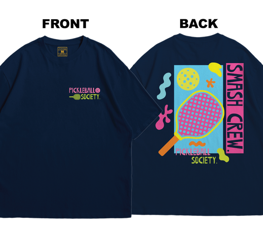 Premium Oversized Cotton Shirt: Smash Crew (Front and Back)