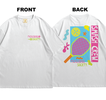 Premium Oversized Cotton Shirt: Smash Crew (Front and Back)