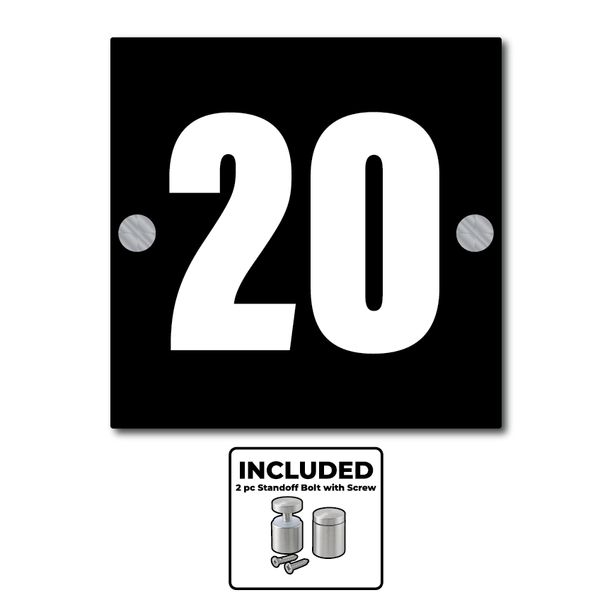 House Number Plate: Square