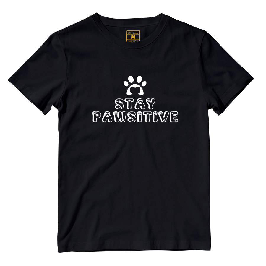 Cotton Shirt: Stay Pawsitive