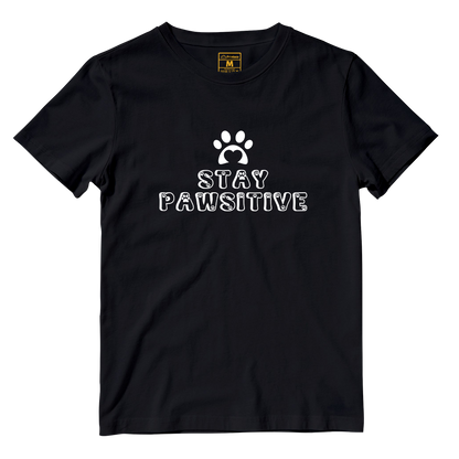 Cotton Shirt: Stay Pawsitive