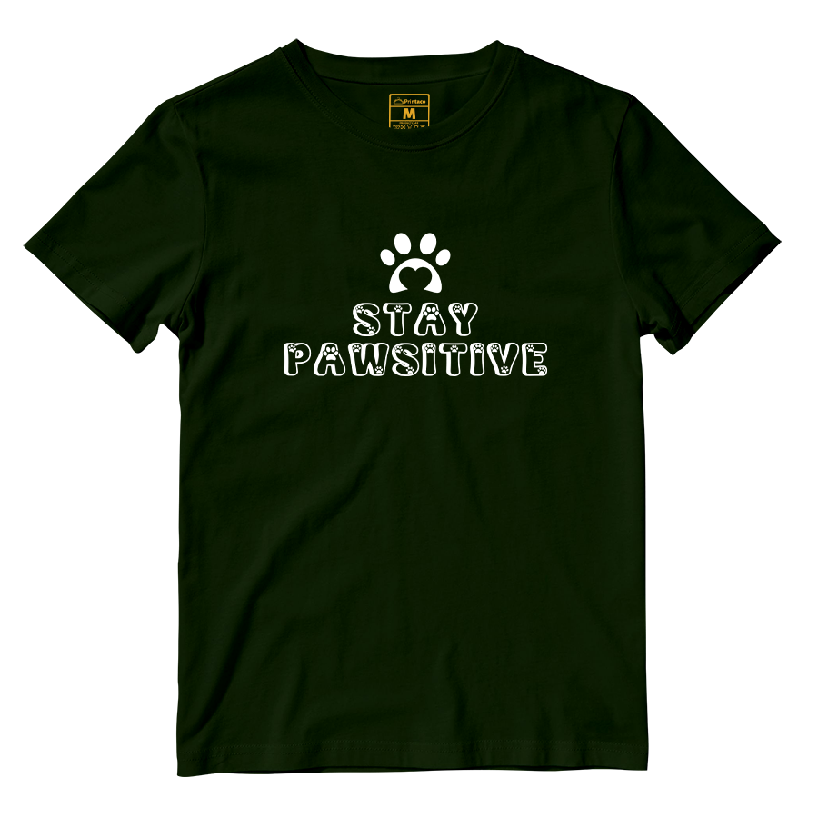 Cotton Shirt: Stay Pawsitive