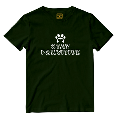 Cotton Shirt: Stay Pawsitive