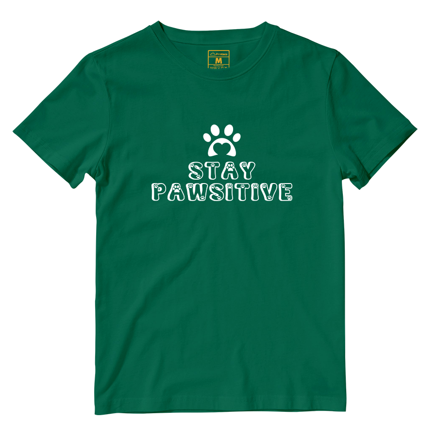 Cotton Shirt: Stay Pawsitive