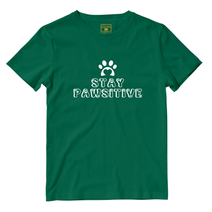 Cotton Shirt: Stay Pawsitive