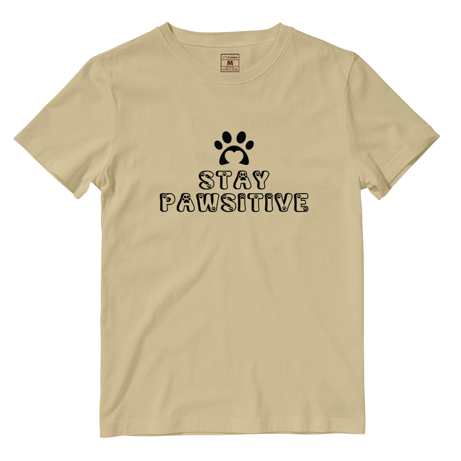 Cotton Shirt: Stay Pawsitive