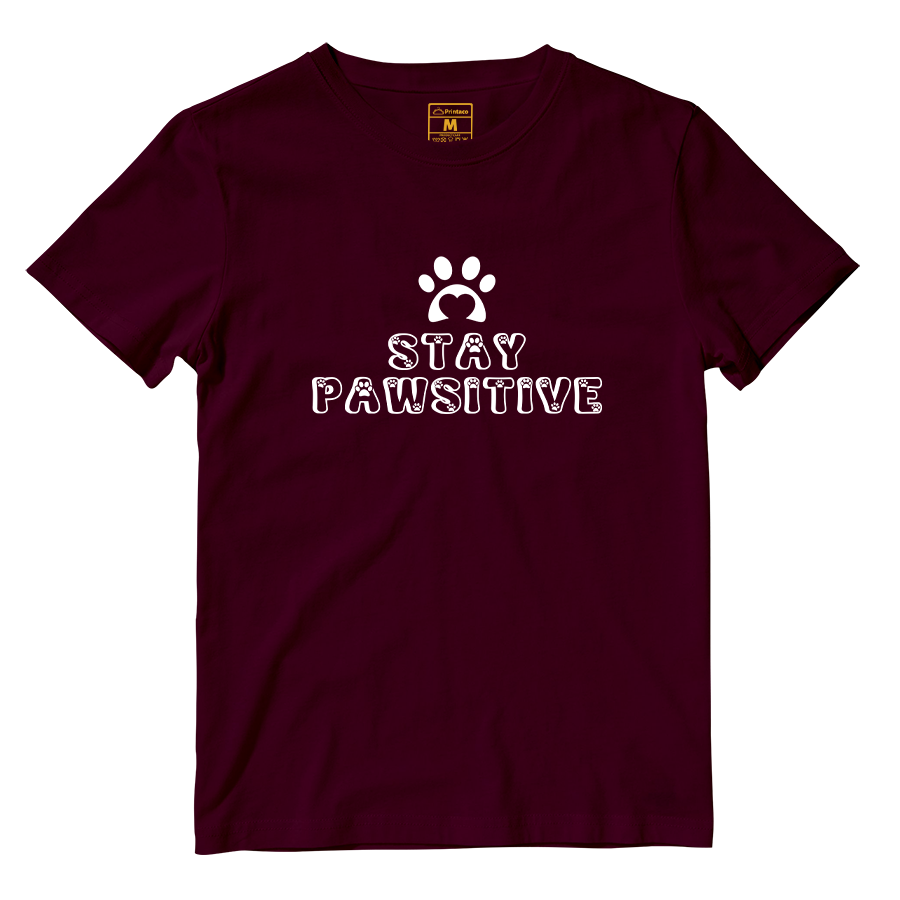 Cotton Shirt: Stay Pawsitive