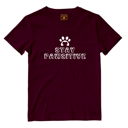 Cotton Shirt: Stay Pawsitive