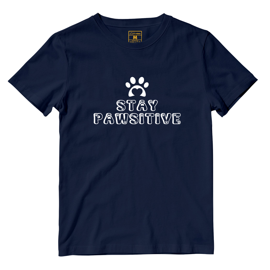 Cotton Shirt: Stay Pawsitive