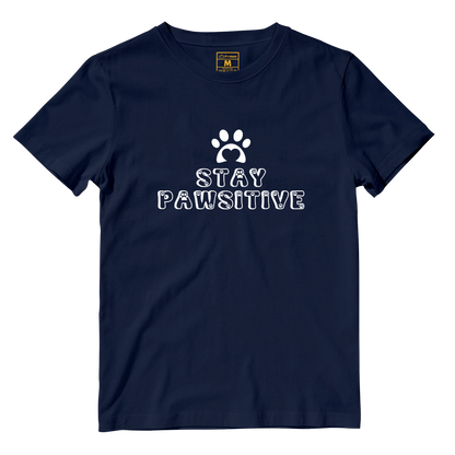 Cotton Shirt: Stay Pawsitive