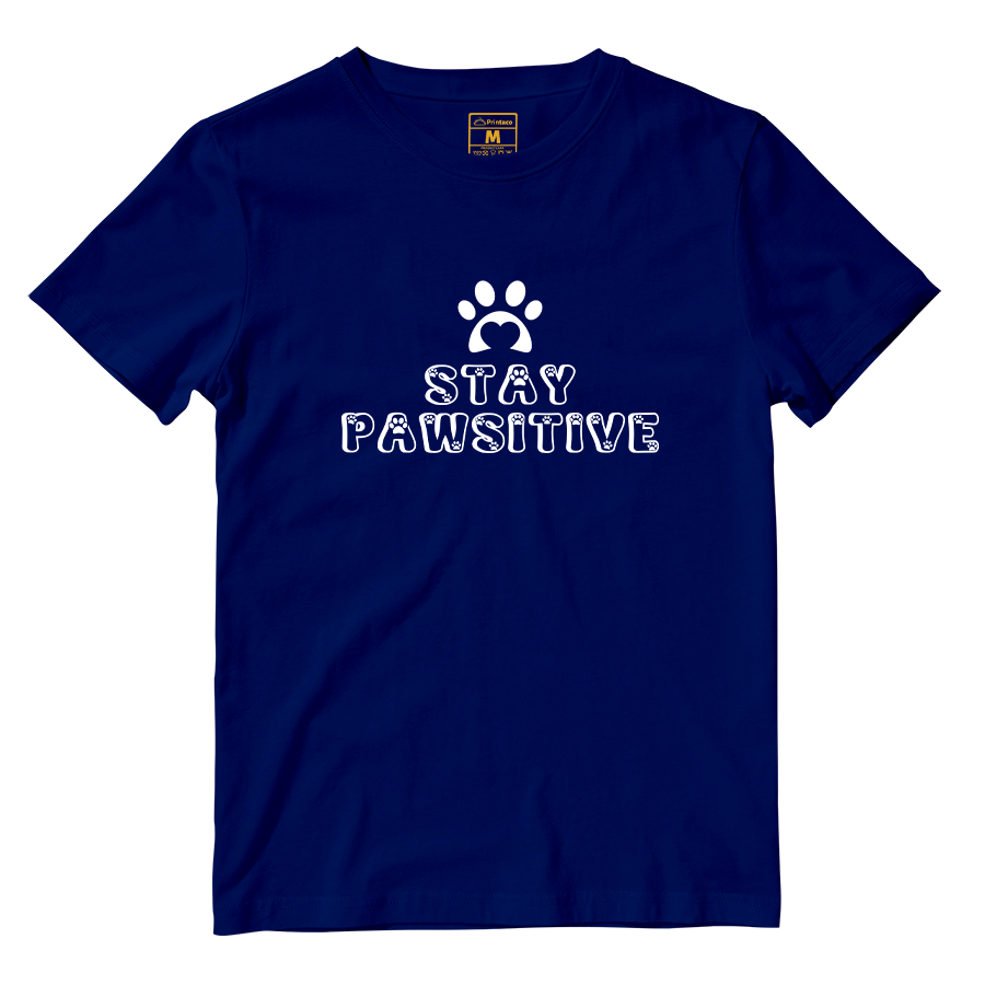 Cotton Shirt: Stay Pawsitive