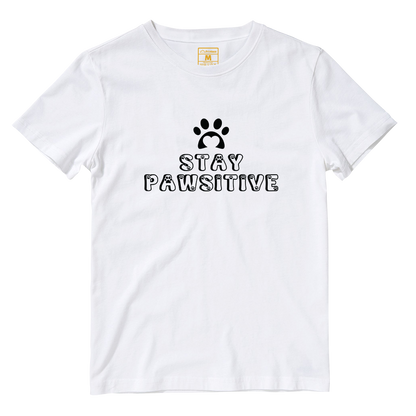 Cotton Shirt: Stay Pawsitive