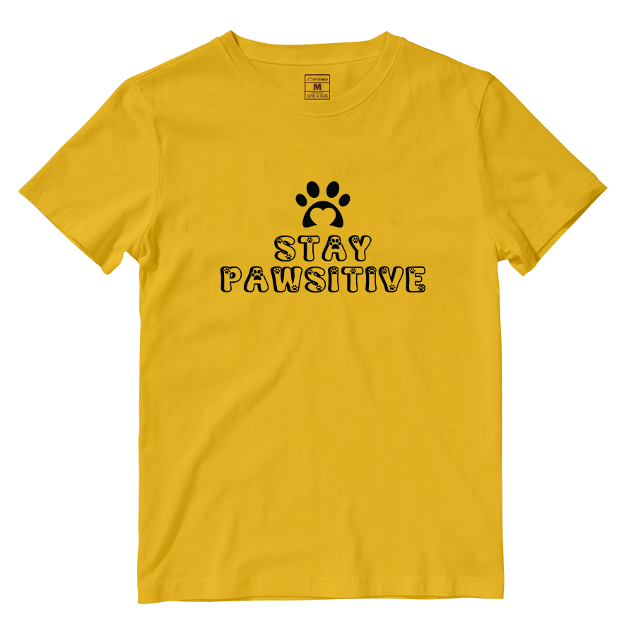 Cotton Shirt: Stay Pawsitive