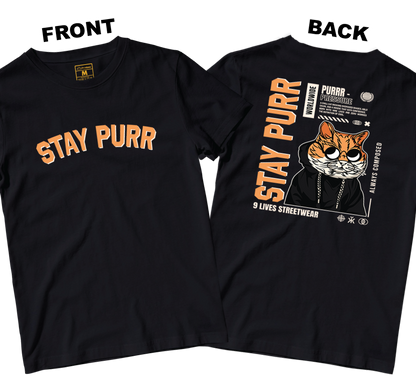Cotton Shirt: Stay Purr (Front and Back)